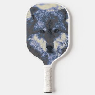 Wolf,blue pickleball paddle