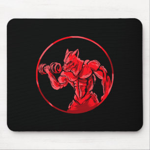 Wolf Bodybuilder Workout For Gym Training Bodybuil Mouse Mat