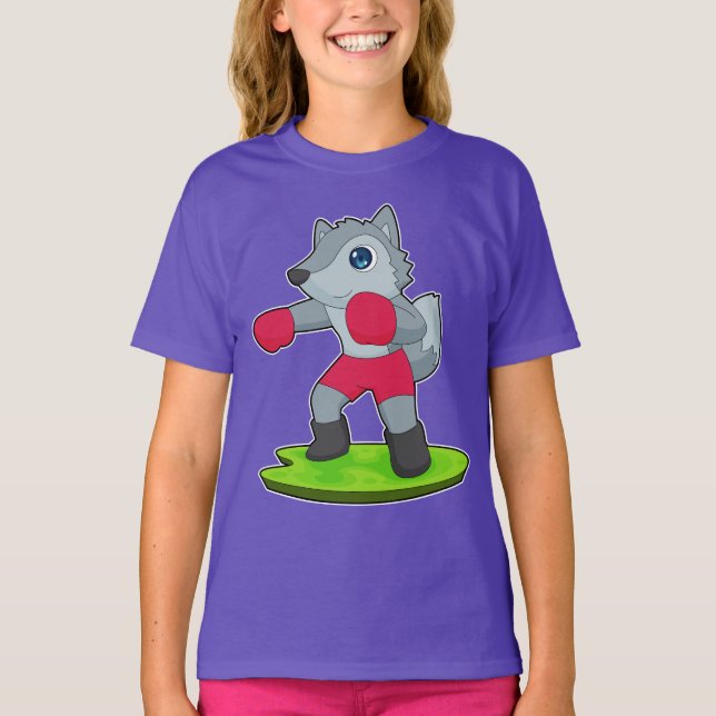 Wolf Boxer Boxing gloves Boxing T-Shirt (Front)