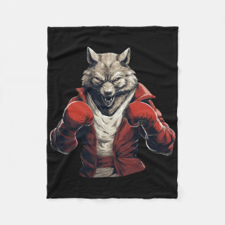 Wolf Boxer Boxing Mixed Martial Arts Kickboxing _1 Fleece Blanket