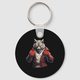 Wolf Boxer Boxing Mixed Martial Arts Kickboxing _1 Key Ring