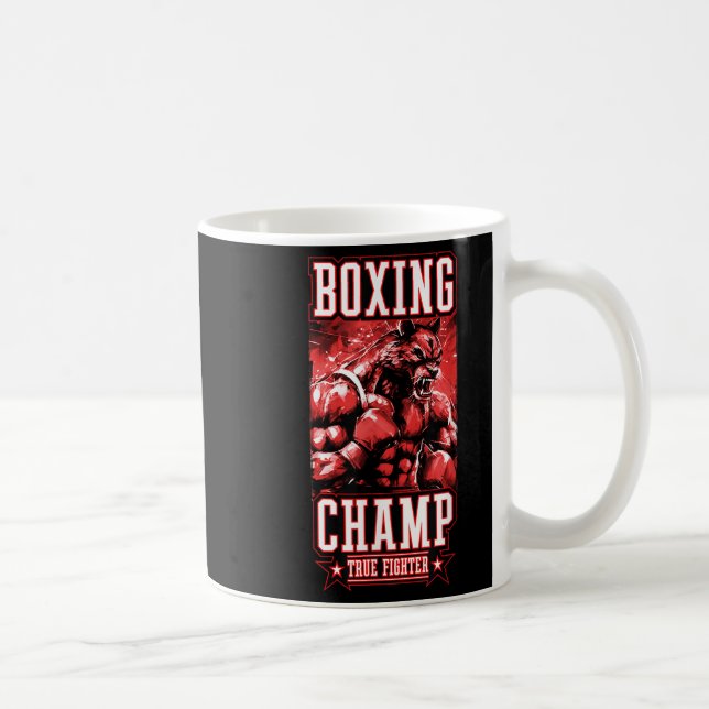 Wolf Boxing Champ _ Boxer Fighter Motivation  Coffee Mug (Right)