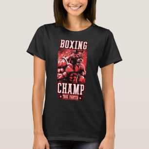 Wolf Boxing Champ _ Boxer Fighter Motivation  T-Shirt