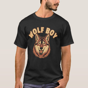Wolf Boy Childrens Wolves Apparel Youth Kids Boys T-Shirt