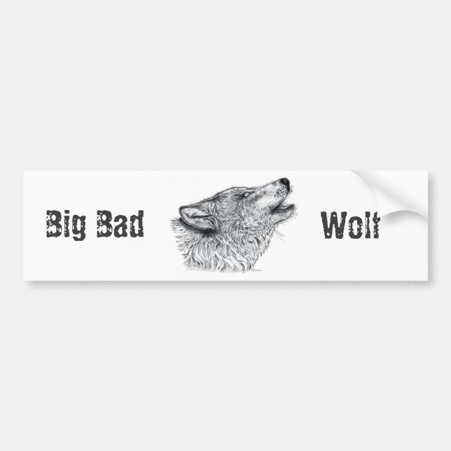 Wolf Bumper Sticker (Front)