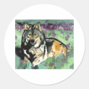Wolf by Paula Atwell Classic Round Sticker