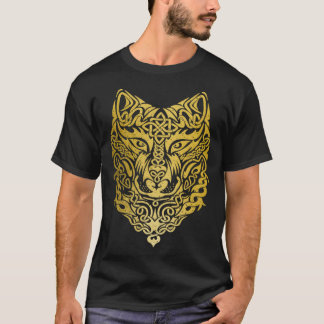 Wolf Celtic Nordic Tribal Pattern Vintage Wolf T-Shirt