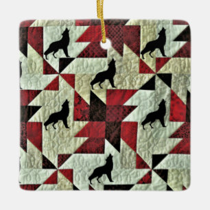 Wolf Ceramic Ornament