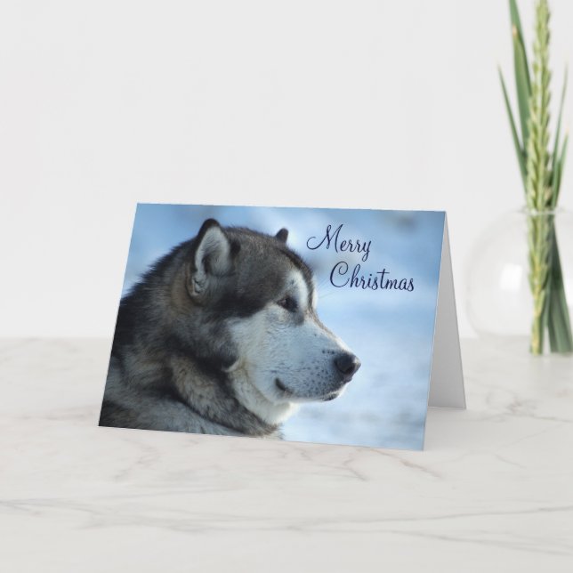 Wolf Christmas Card  - Merry Christmas (Front)