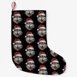 Wolf Christmas Funny Xmas Gift Animal Lovers Small Christmas Stocking