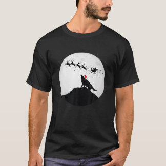 Wolf Christmas S Santa Hat Wolves Pajama T-Shirt