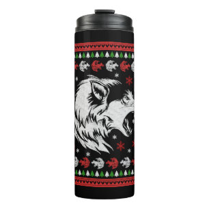 Wolf Christmas Thermal Tumbler