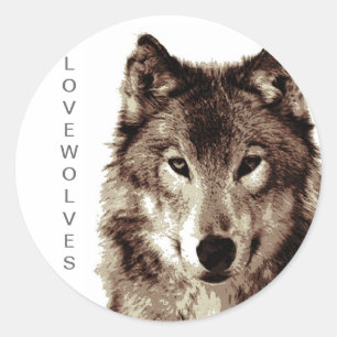 Wolf Classic Round Sticker