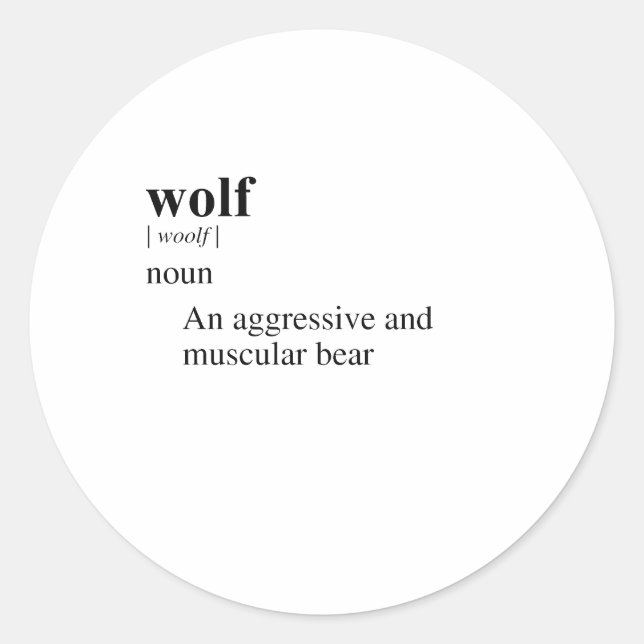 WOLF CLASSIC ROUND STICKER (Front)
