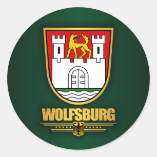 wolf classic round sticker