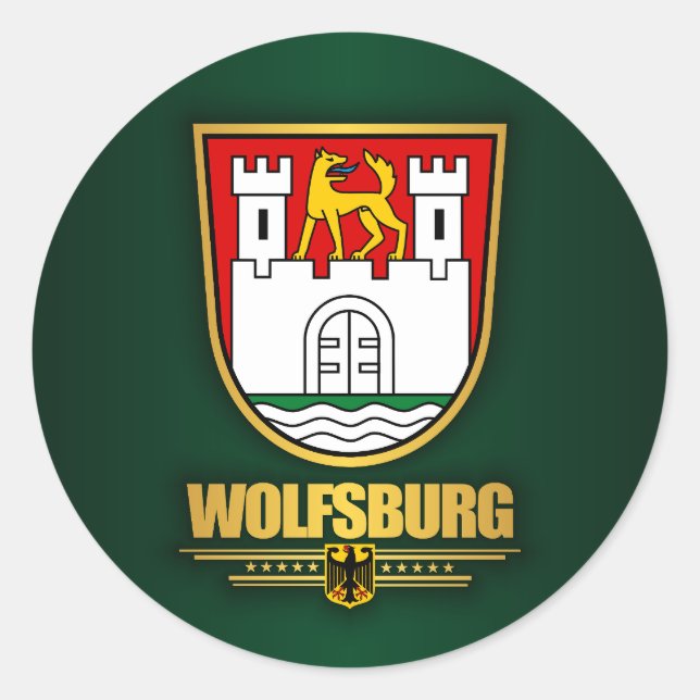 wolf classic round sticker (Front)