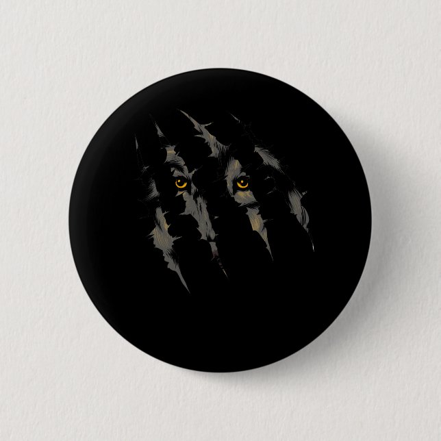 Wolf Claw scratch Wolves Forest Animal 6 Cm Round Badge (Front)