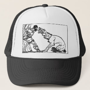 wolf-clip-art-4 trucker hat