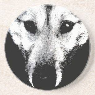 Wolf Coaster Husky Wolf Dog Art Coaster & GIfts