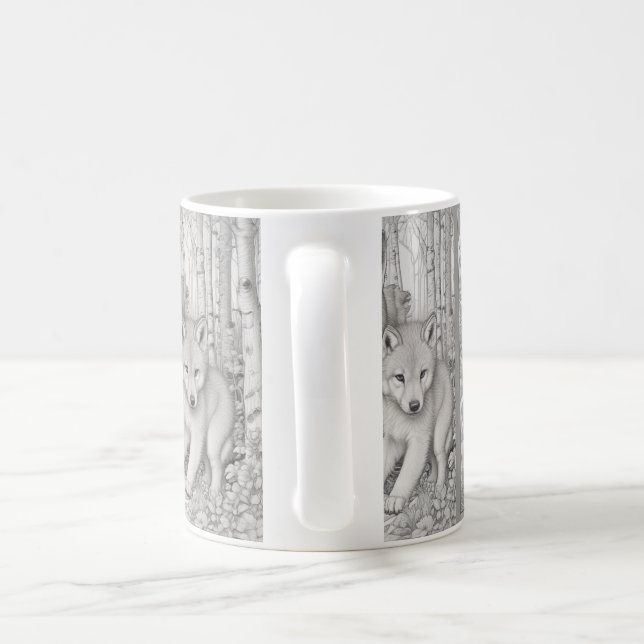 wolf coffee mug (Handle)