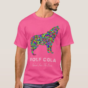 Wolf Cola Colorful Slogan T-Shirt
