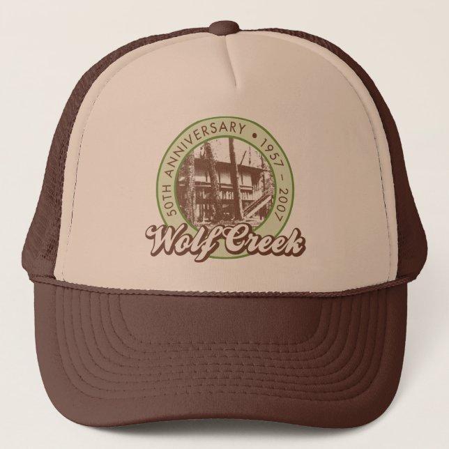 Wolf Creek Brown Trucker Hat (Front)