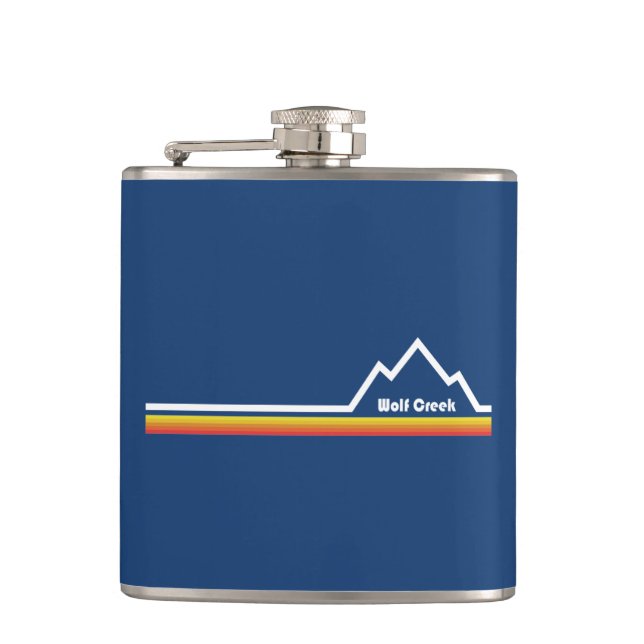 Wolf Creek, Colorado Hip Flask (Front)