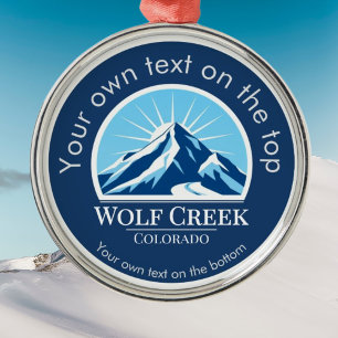 Wolf Creek Colorado medal Metal Tree Decoration
