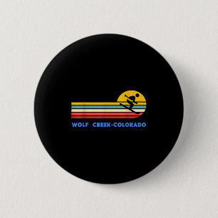 Wolf Creek Colorado Skiing Skier Ski Retro Sunset  6 Cm Round Badge