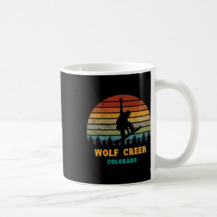 Wolf Creek Colorado Vintage Sunset Snowboarding Sn Coffee Mug