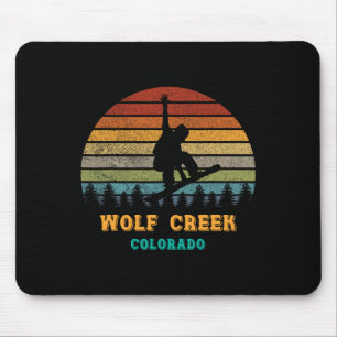 Wolf Creek Colorado Vintage Sunset Snowboarding Sn Mouse Mat
