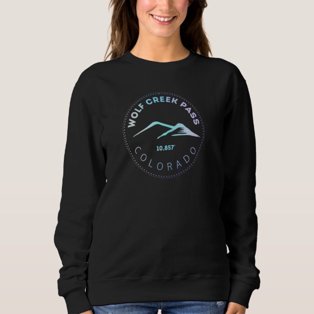 Wolf Creek Pass Colorado - CO Elevated Mountain Fa Sweatshirt (Front)