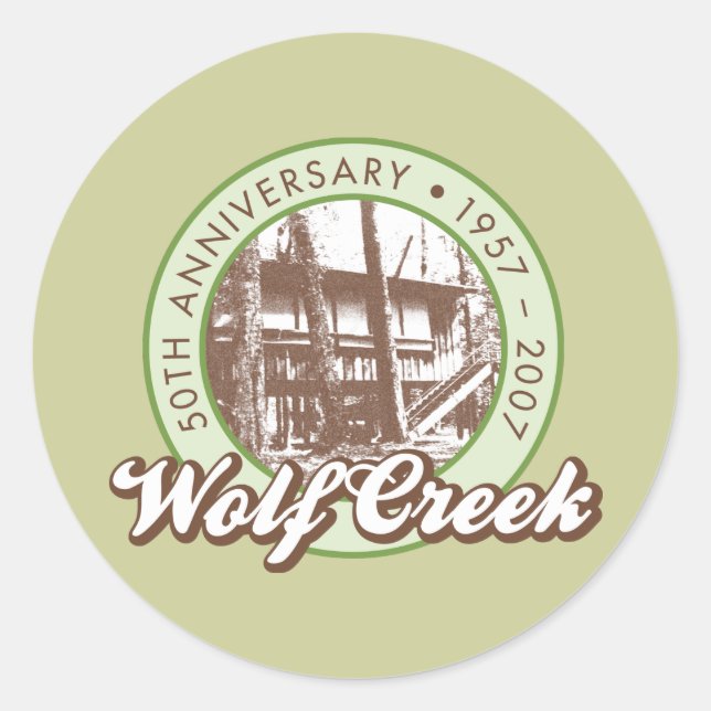 Wolf Creek Round Sticker (Front)