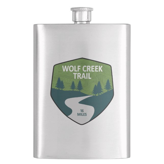 Wolf Creek Trail Dayton Ohio Hip Flask (Front)