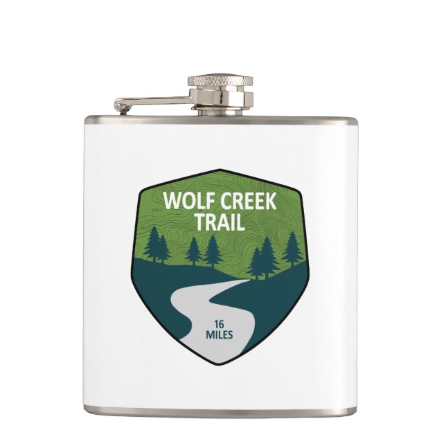 Wolf Creek Trail Dayton Ohio Hip Flask (Front)