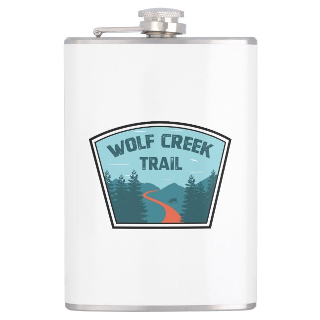Wolf Creek Trail Dayton Ohio Hip Flask (Front)