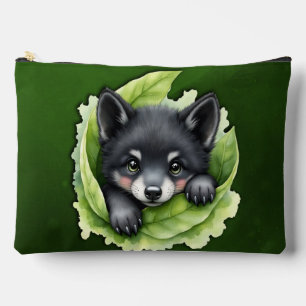 Wolf cub in the green: accessory pouch