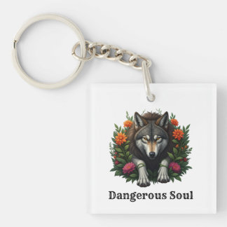 Wolf Dangerous Soul Key Ring