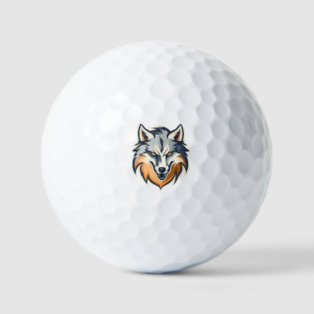 Wolf design  golf balls (Front)