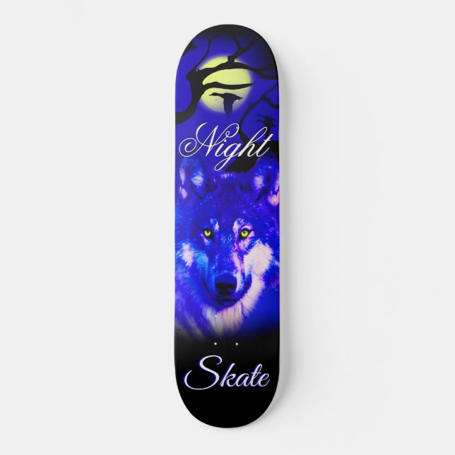 wolf design skateboard (Front)