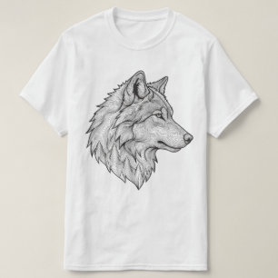 Wolf design t shirt