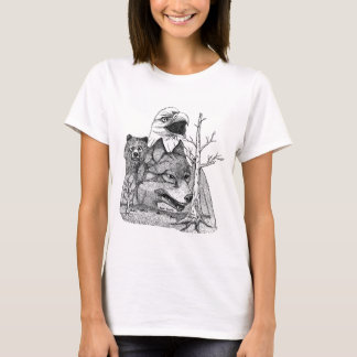 Wolf Dog Bear Eagle T-shirt