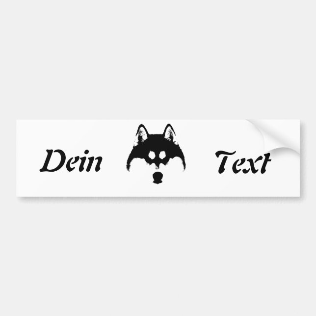 Wolf dog Husky Bumper Sticker (Front)
