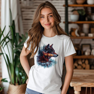 Wolf Double Exposure T-Shirt