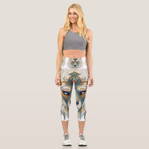 Wolf Dream catcher Capri Leggings