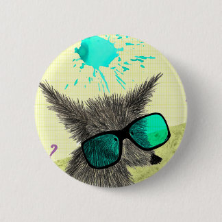 "Wolf Dude" 6 Cm Round Badge