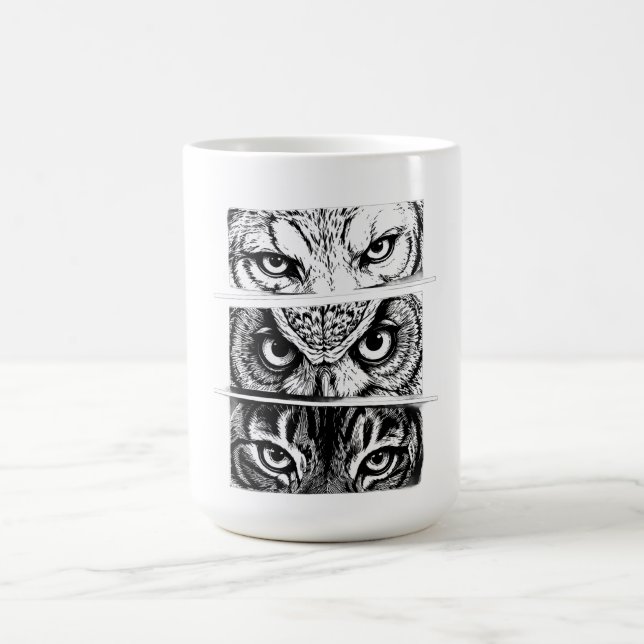 Wolf Eagle Tiger Trinity Coffee Mug (Center)