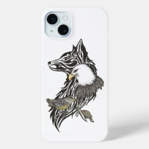 Wolf,  Eagle, Turtle, Woodcock, Animal Guides  iPhone 15 Mini Case