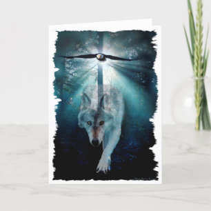 WOLF & EAGLE Wildlife Series Card