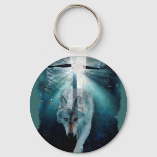WOLF & EAGLE Wildlife Series Key Ring